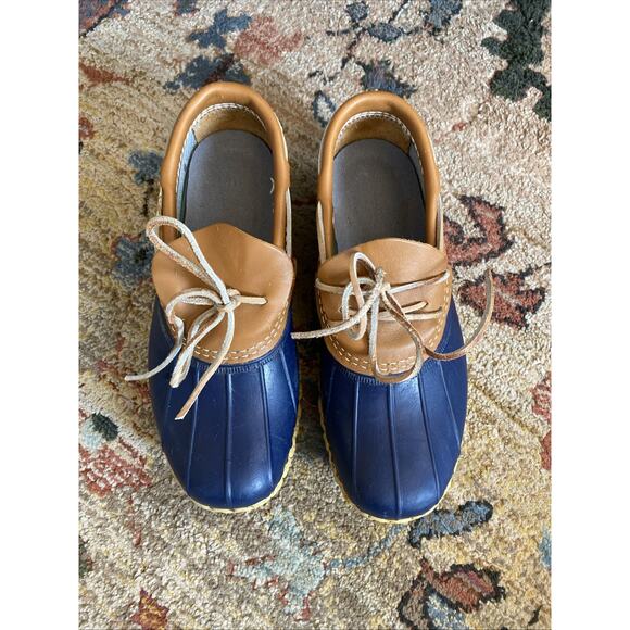 Vintage L.L. Bean Bean Boots Rainboots Women's Sz 8W Rubber Mocs Low Top - Picture 6 of 10